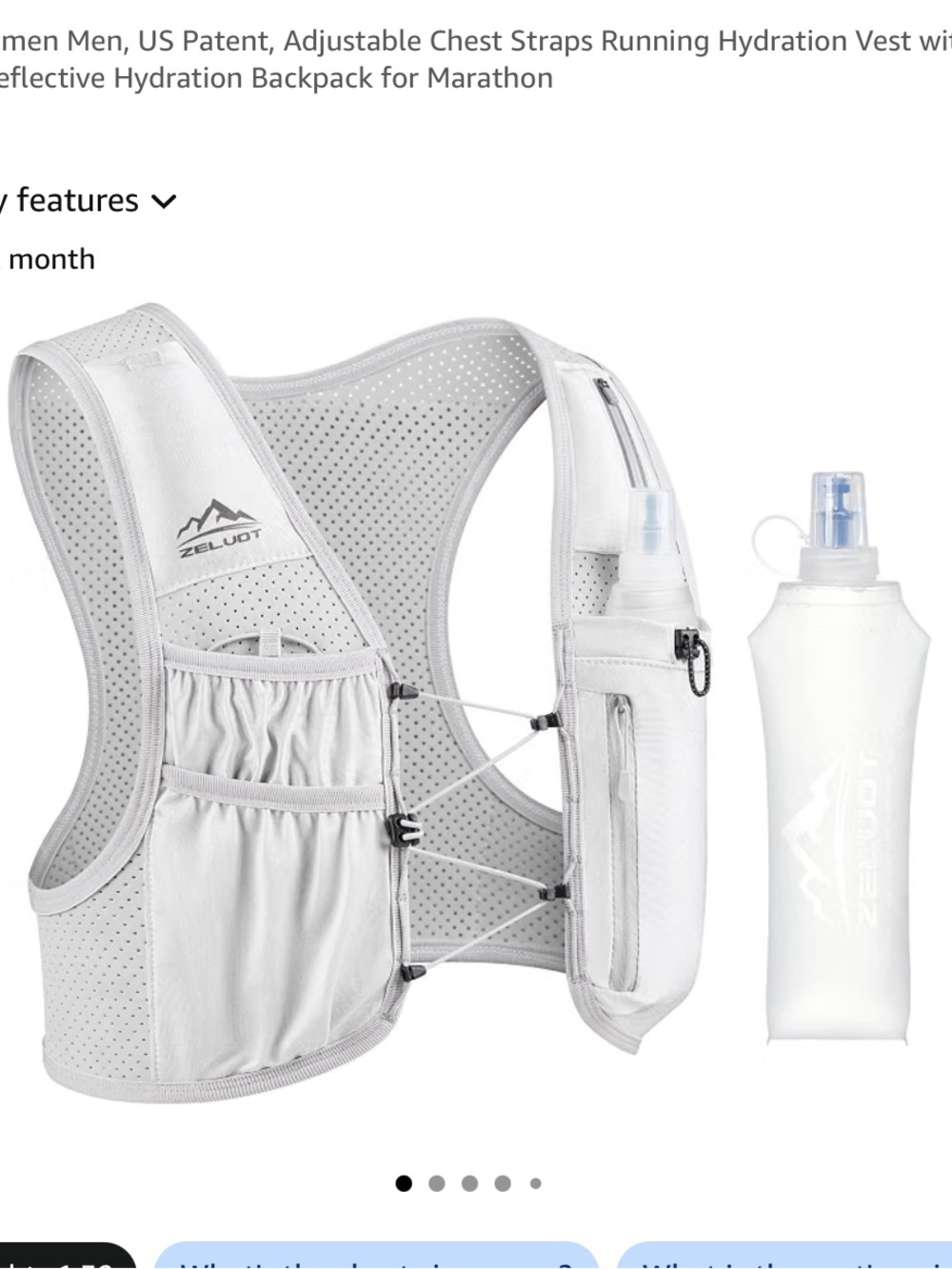 Women’s Gray Hydration Running Vest